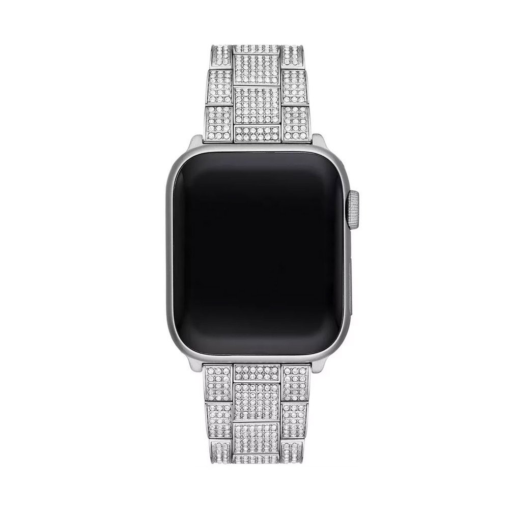 MICHAEL KORS Pavé Silver-Tone Strap For Apple Watch - Picture 3 of 8